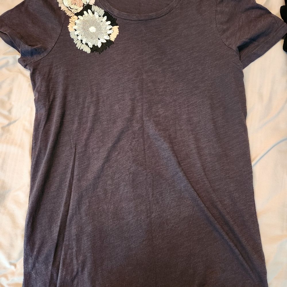 J. Crew Dark Grey Cotton Tee